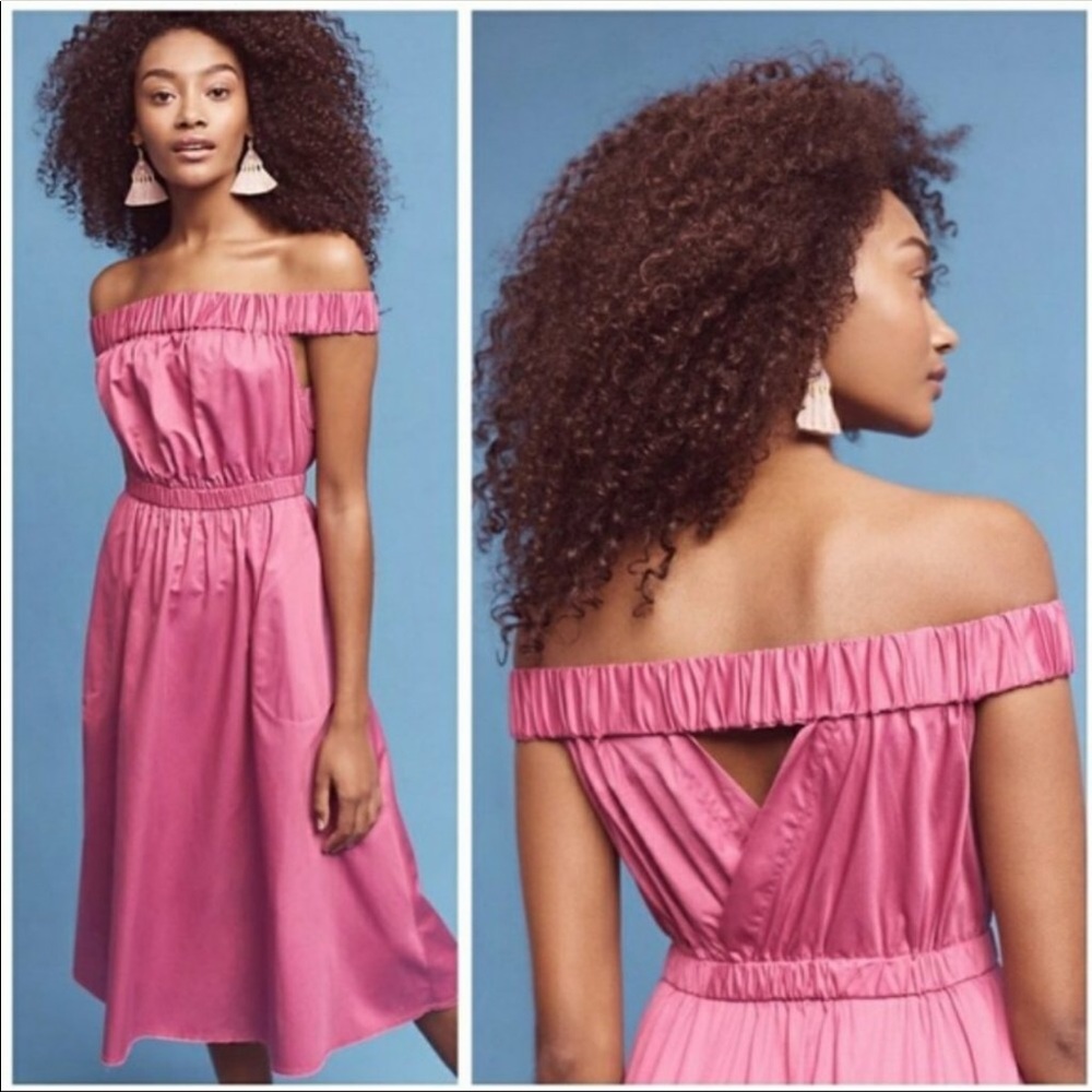 Anthropologie Maeve Mona Dress off the shoulder S